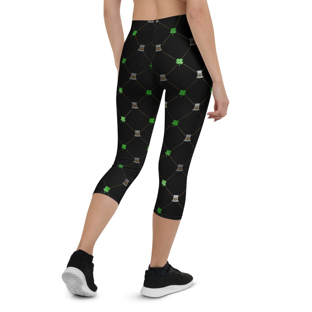 Shamrock Clover St. Patrick’s Day Capri Leggings - Image 3
