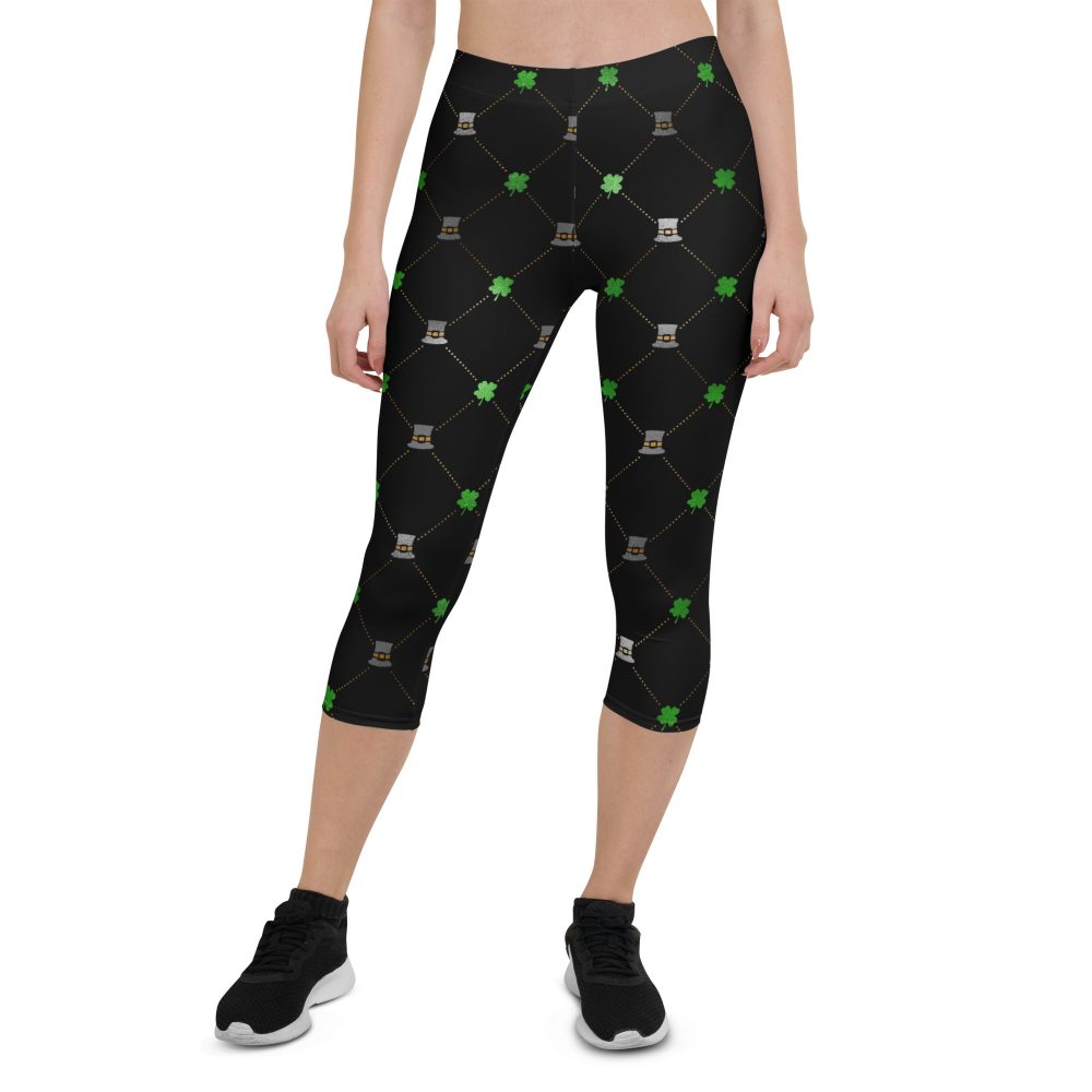 Shamrock Clover St. Patrick’s Day Capri Leggings