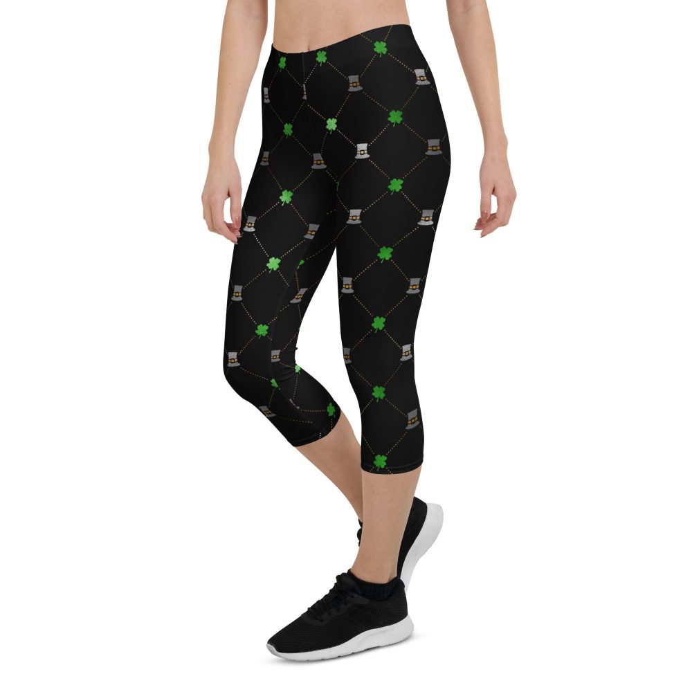 Shamrock Clover St. Patrick’s Day Capri Leggings - Image 6