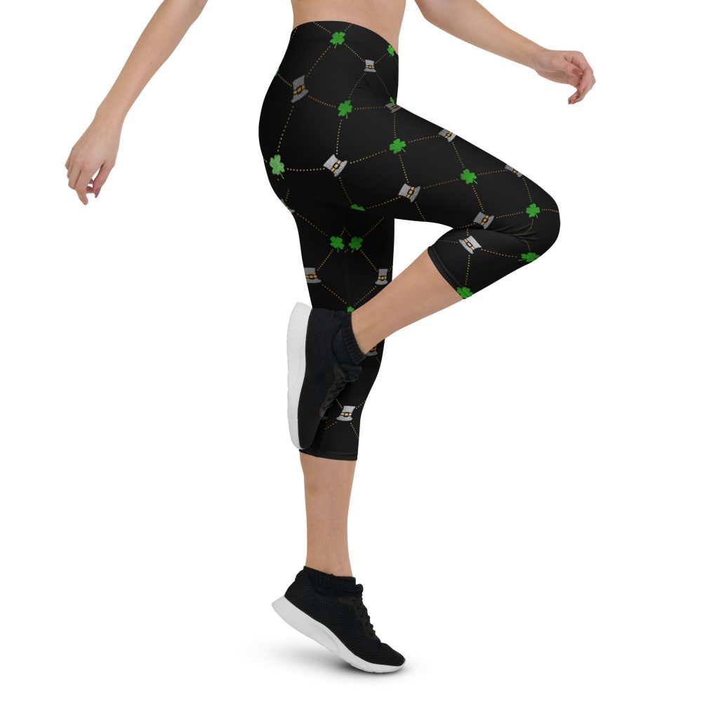 Shamrock Clover St. Patrick’s Day Capri Leggings - Image 5