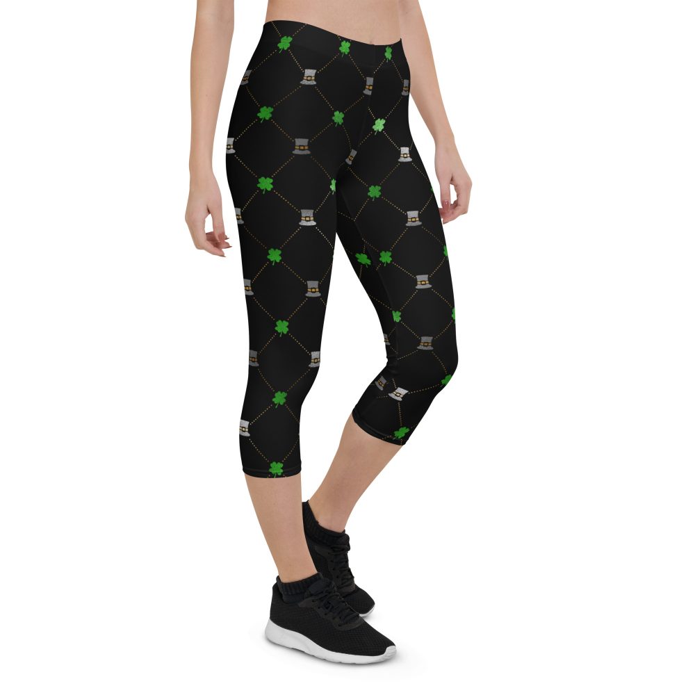 Shamrock Clover St. Patrick’s Day Capri Leggings - Image 7