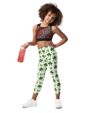 St Patrick’s Day Irish Shamrock Clover Kid’s Leggings