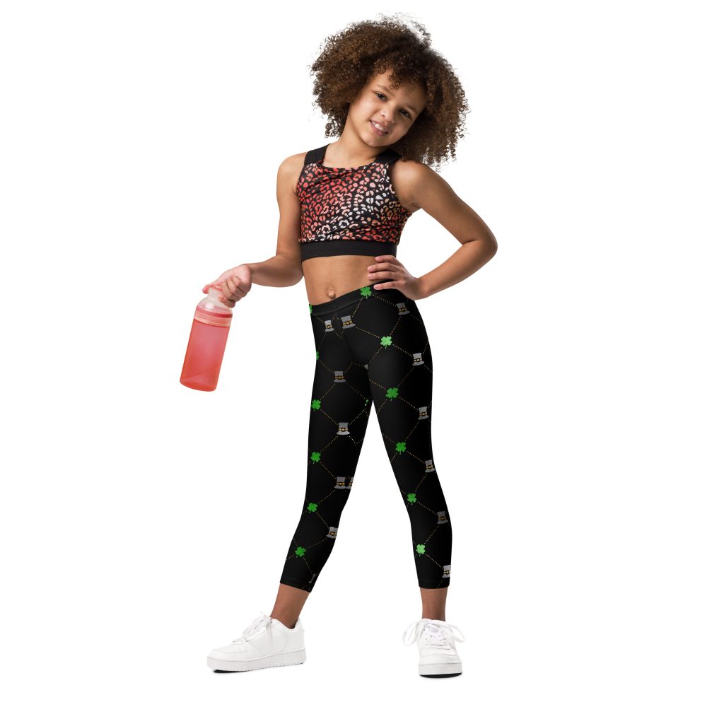 Shamrock Clover St. Patrick’s Day Kid's Leggings - Image 3