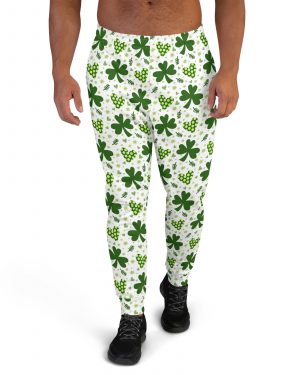 St Patrick’s Day Irish Shamrock Clover Men’s Joggers