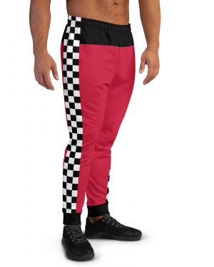 Pit Crew Costume Checkered Flag Race Track Men’s Joggers