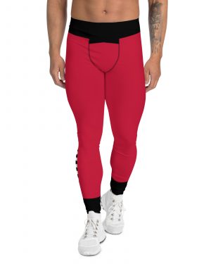 Pit Crew Costume Checkered Flag Race Track Men’s Leggings