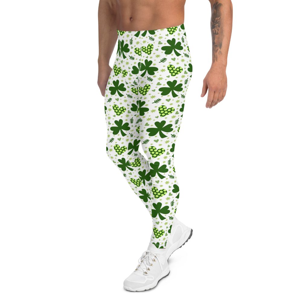 St Patrick's Day Irish Shamrock Clover Men's Leggings - Image 4
