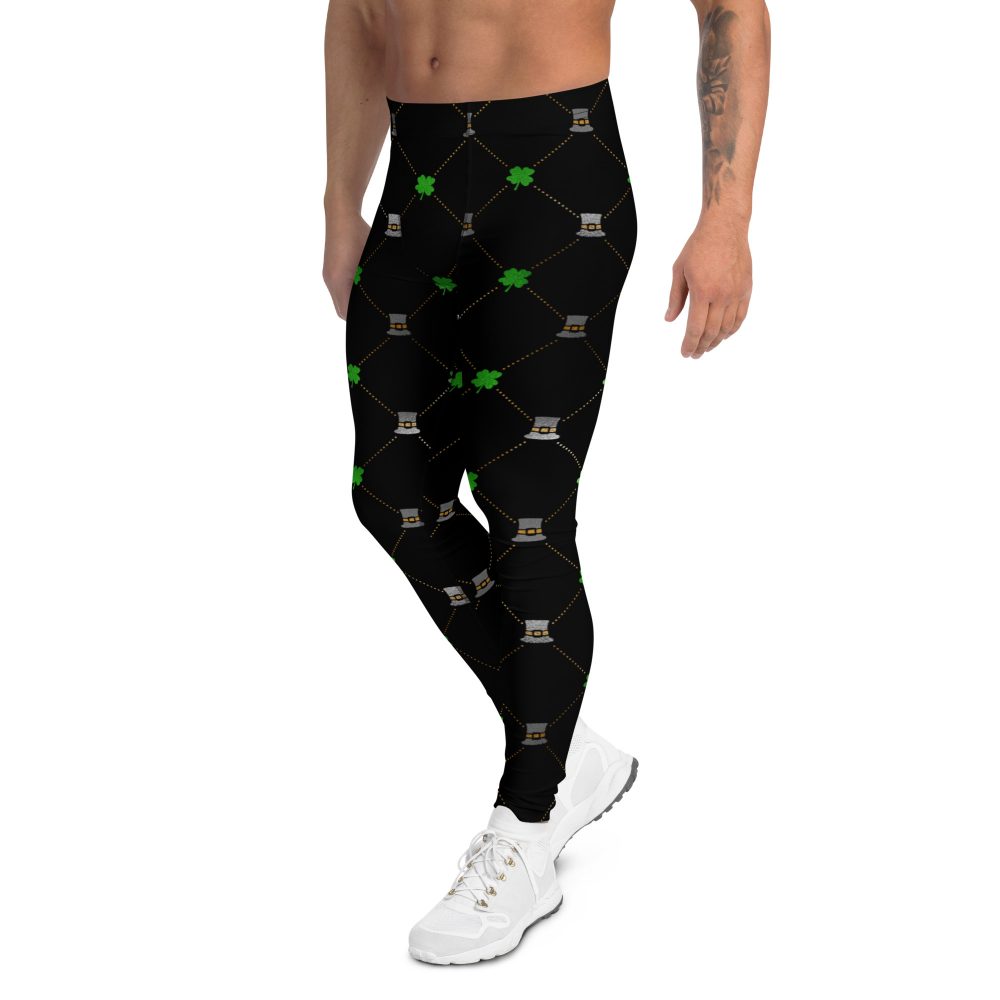 Shamrock Clover St. Patrick's Day Men's Leggings - Image 4