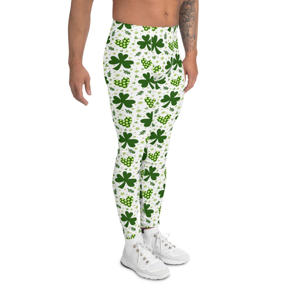 St Patrick's Day Irish Shamrock Clover Men's Leggings - Image 3