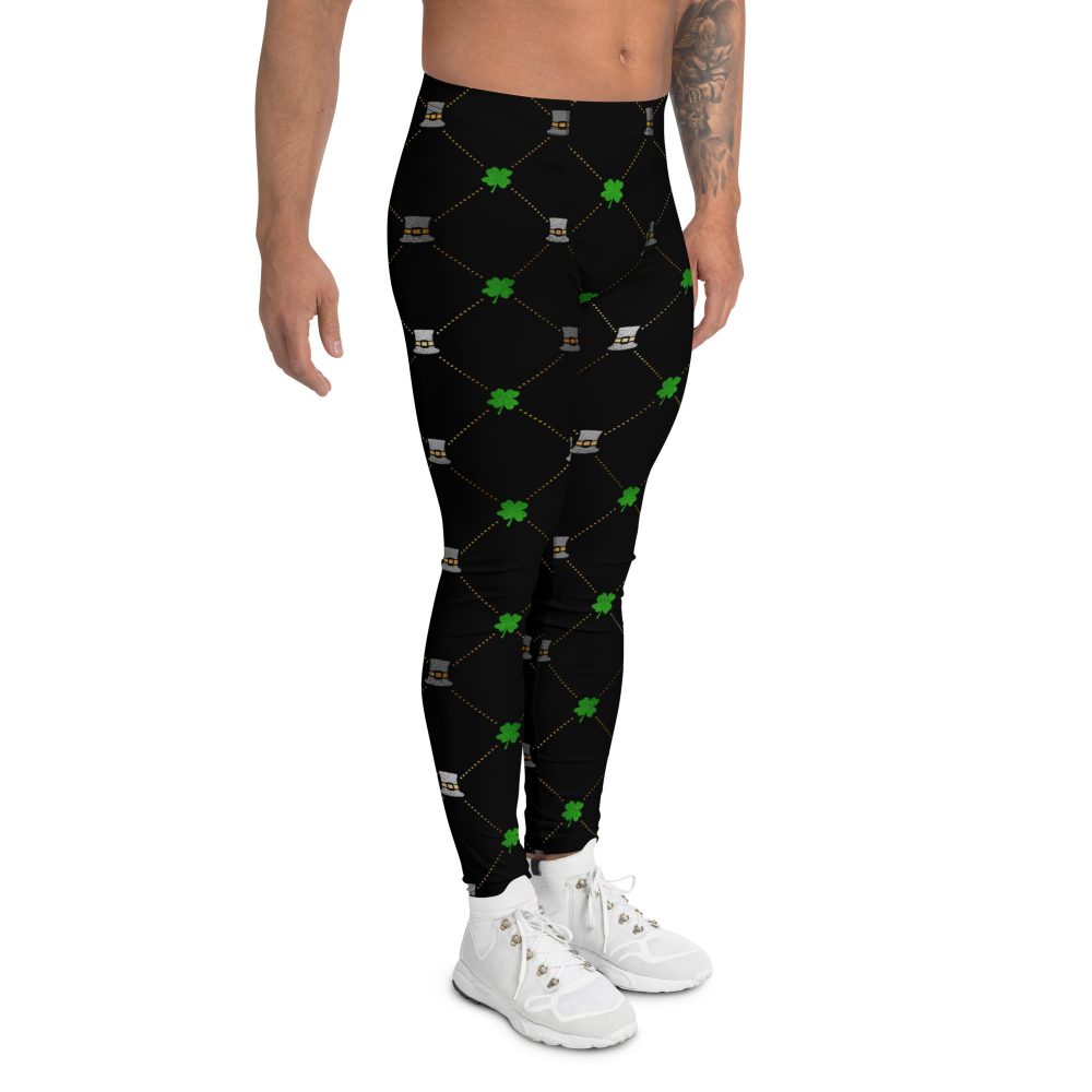Shamrock Clover St. Patrick's Day Men's Leggings - Image 3