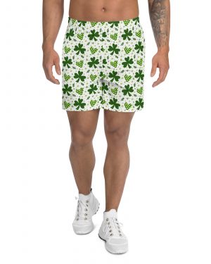 St Patrick’s Day Irish Shamrock Clover Men’s Athletic Shorts