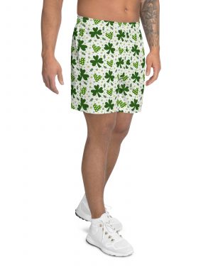 St Patrick’s Day Irish Shamrock Clover Men’s Athletic Shorts