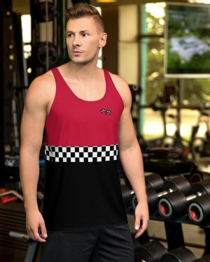 Pit Crew Costume Checkered Flag Race Unisex Tank Top