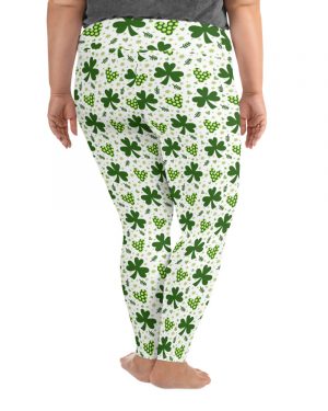 St Patrick’s Day Irish Shamrock Clover Plus Size Leggings