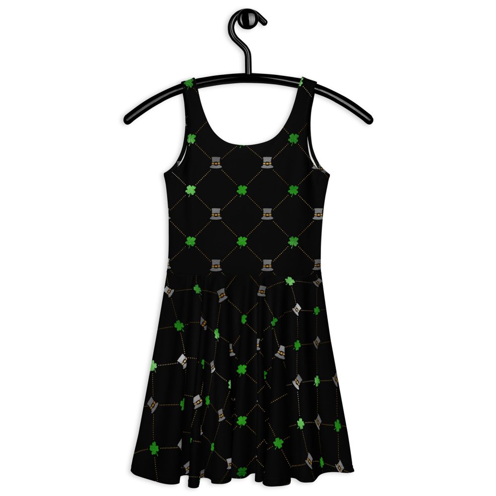 Shamrock Clover St. Patrick’s Day Skater Dress - Image 3