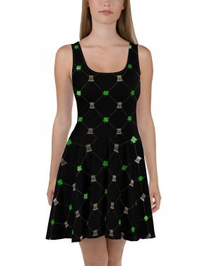 Shamrock Clover St. Patrick’s Day Skater Dress