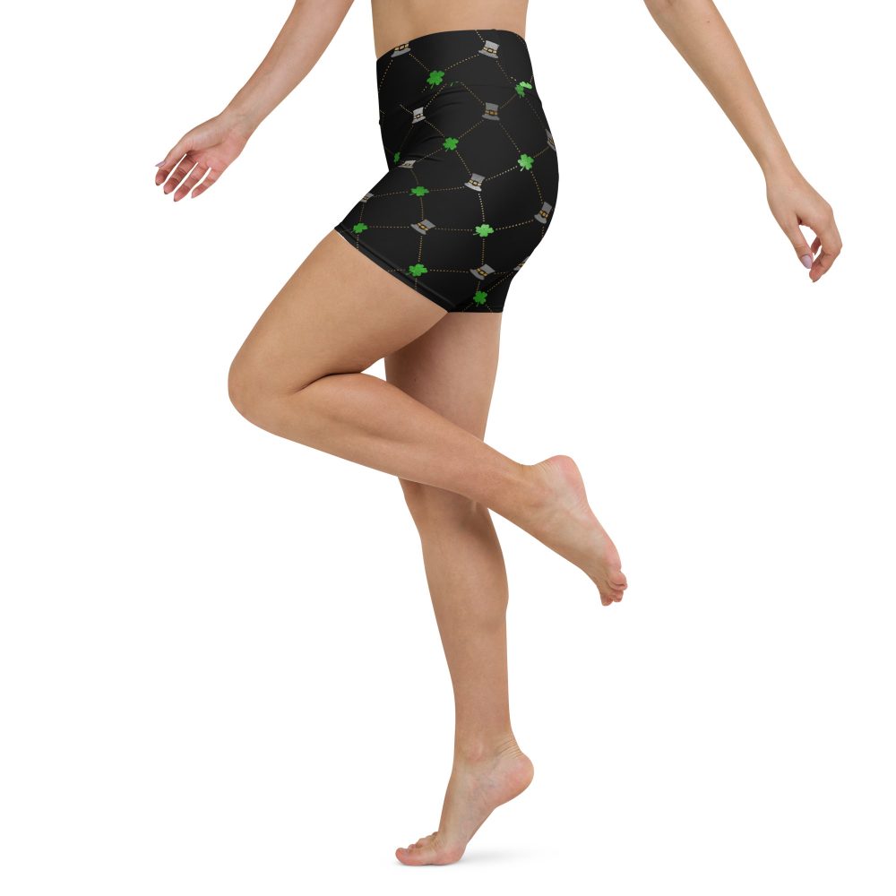 Shamrock Clover St. Patrick’s Day Yoga Shorts - Image 2