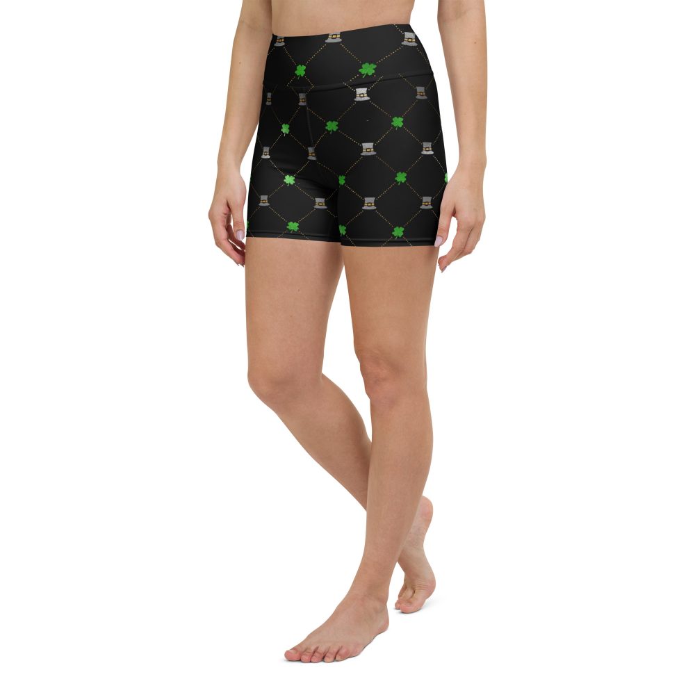 Shamrock Clover St. Patrick’s Day Yoga Shorts - Image 3
