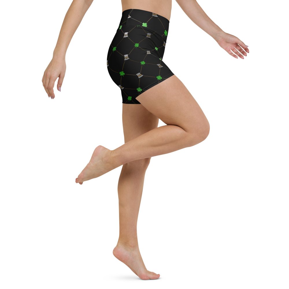 Shamrock Clover St. Patrick’s Day Yoga Shorts - Image 4