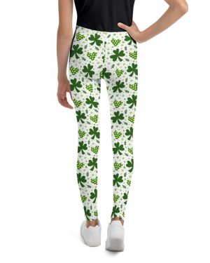 St Patrick’s Day Irish Shamrock Clover Youth Leggings