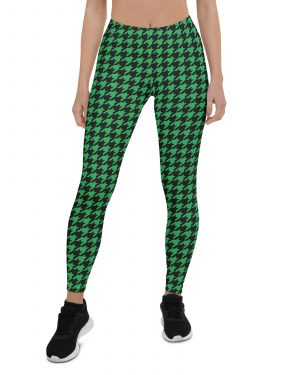 Green Houndstooth St. Patrick’s Day Leggings