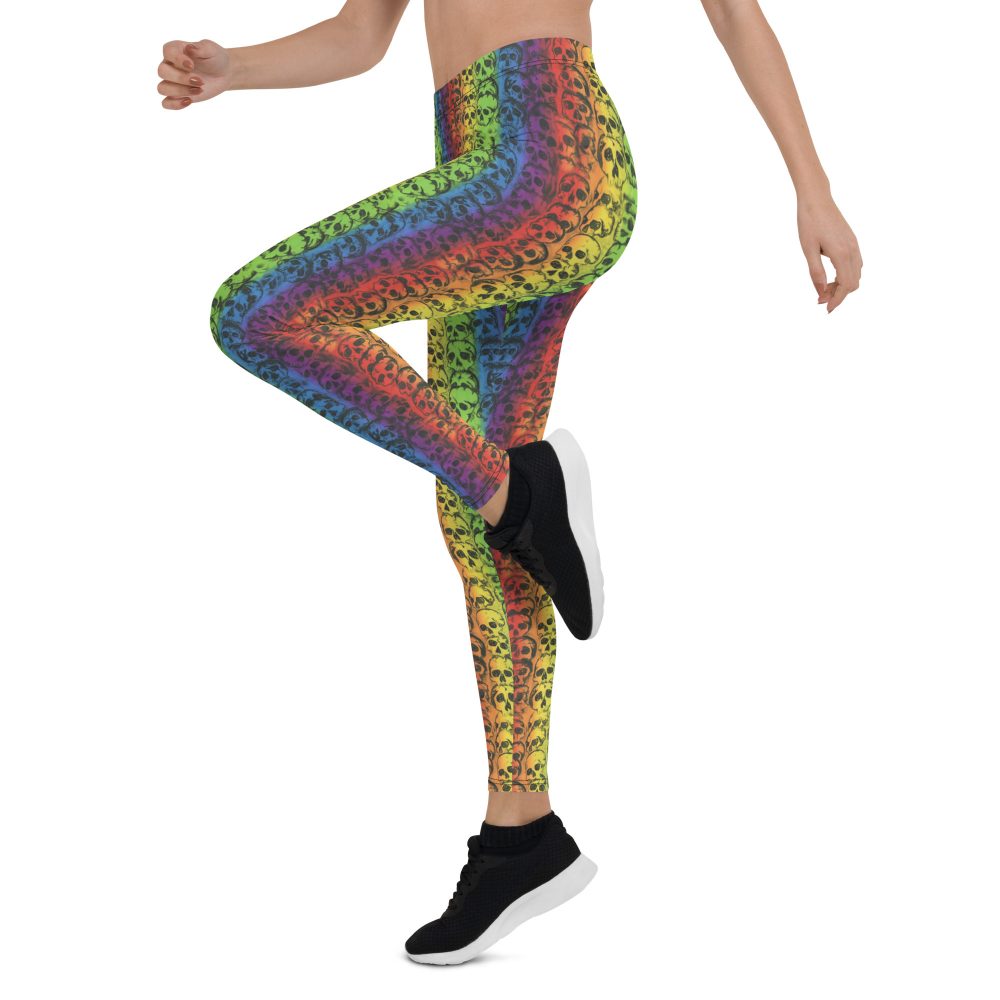 Rainbow Skulls Pride Leggings - Image 5