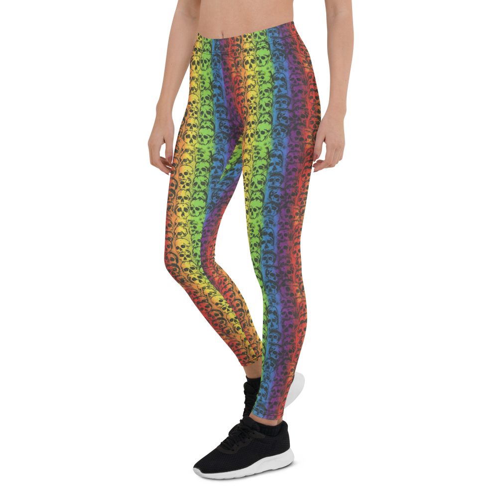 Rainbow Skulls Pride Leggings - Image 4