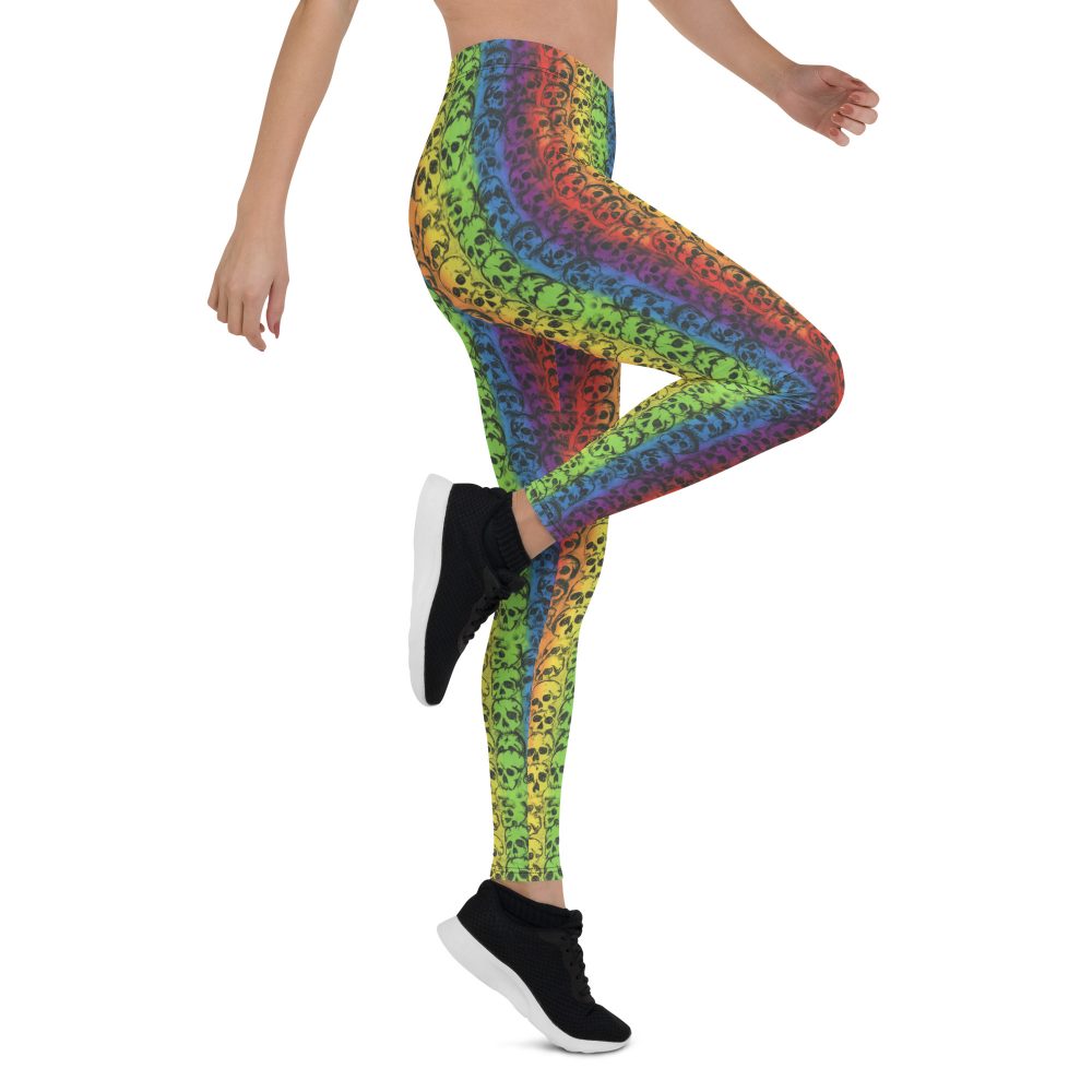 Rainbow Skulls Pride Leggings - Image 7