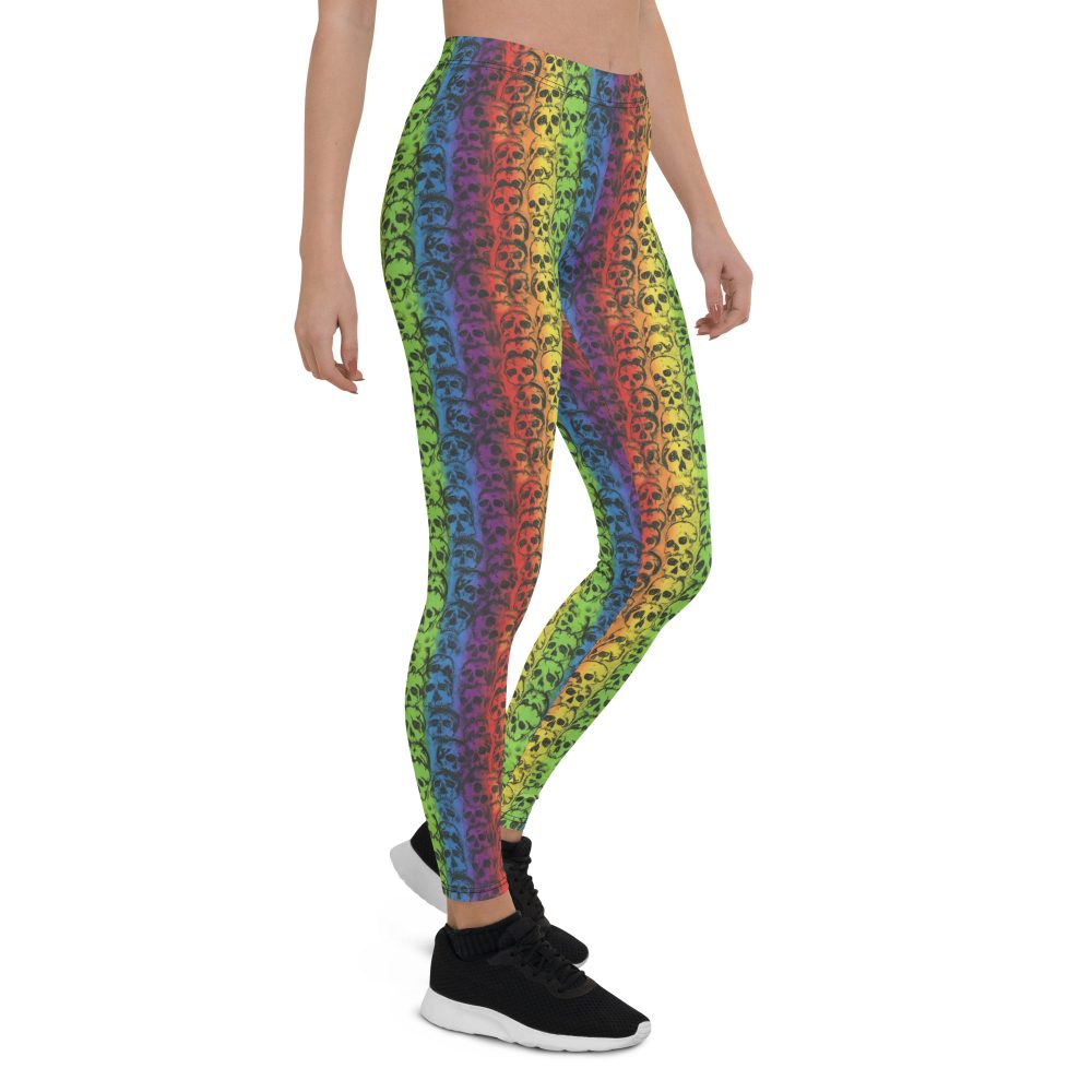 Rainbow Skulls Pride Leggings - Image 6