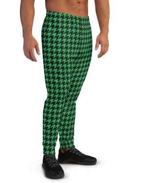 Green Houndstooth St. Patrick’s Day Men’s Joggers