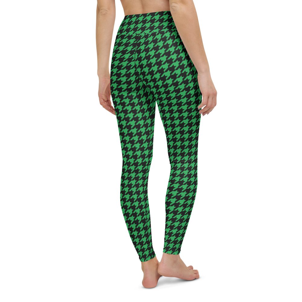 Green Houndstooth St. Patrick’s Day Yoga Leggings - Image 9