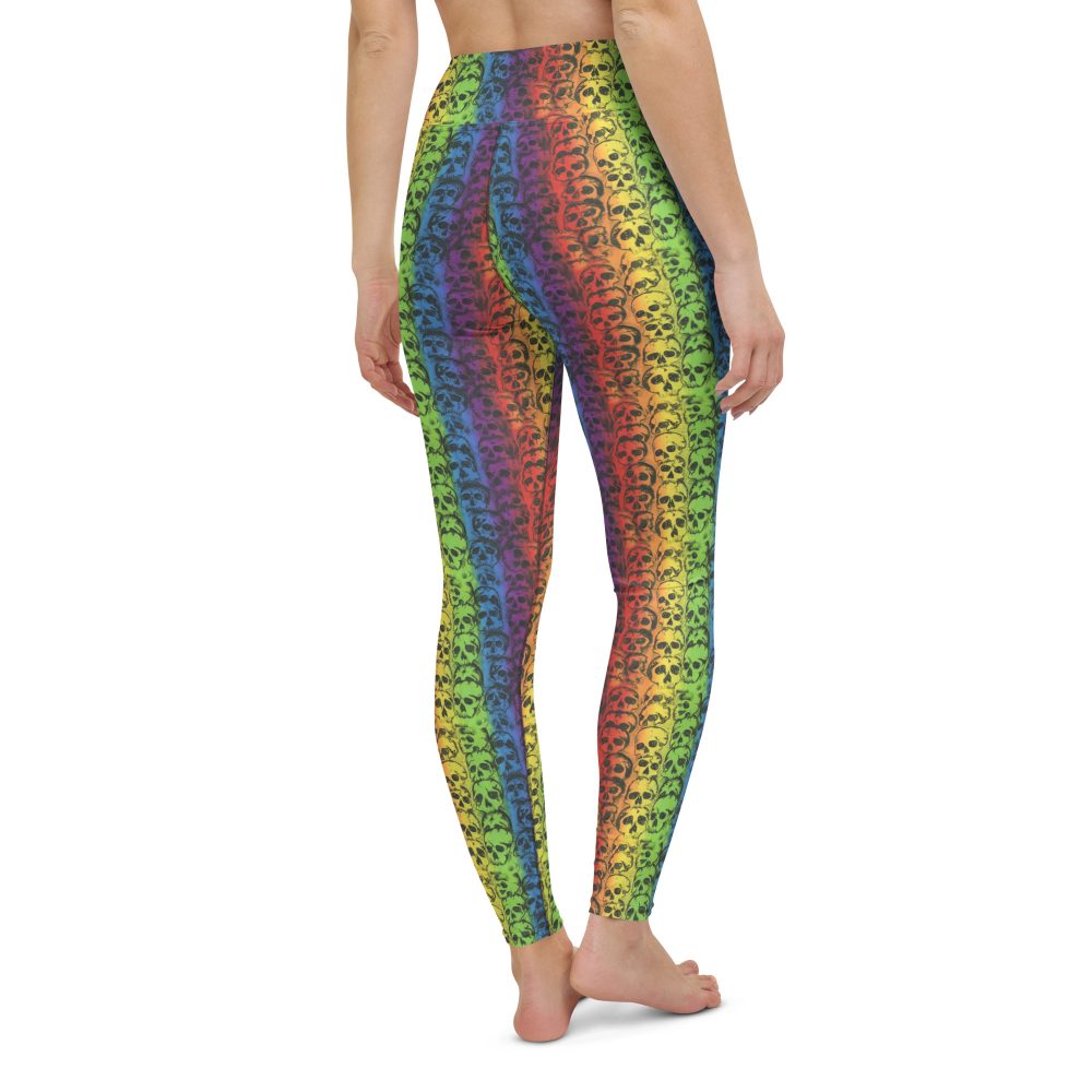 Rainbow Skulls Pride Yoga Leggings - Image 12