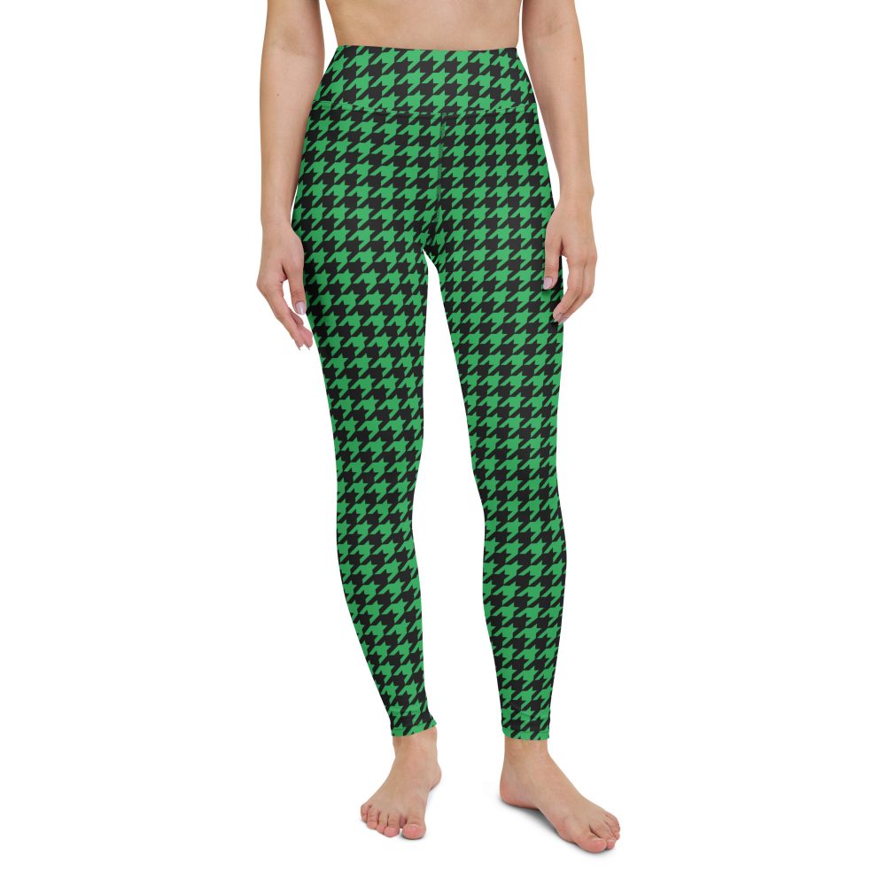 Green Houndstooth St. Patrick’s Day Yoga Leggings