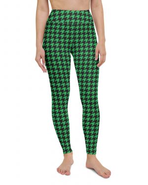 Green Houndstooth St. Patrick’s Day Yoga Leggings