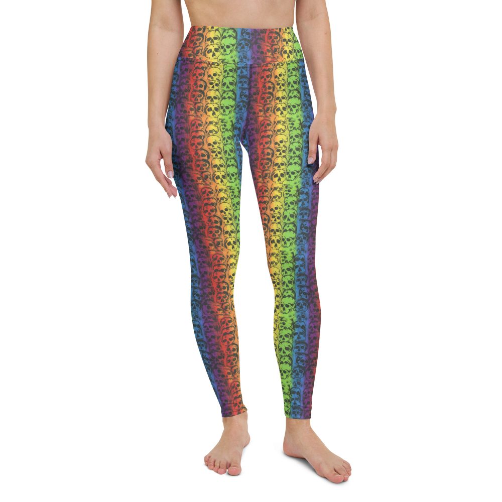 Rainbow Skulls Pride Yoga Leggings