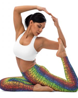 Rainbow Skulls Pride Yoga Leggings