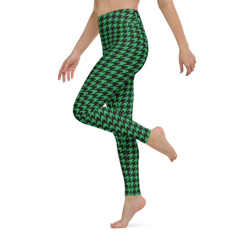 Green Houndstooth St. Patrick’s Day Yoga Leggings - Image 5