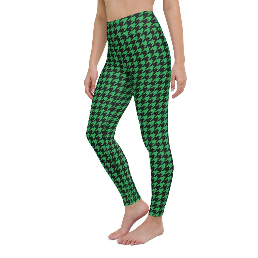 Green Houndstooth St. Patrick’s Day Yoga Leggings - Image 6