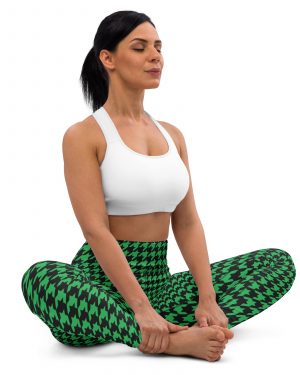 Green Houndstooth St. Patrick’s Day Yoga Leggings