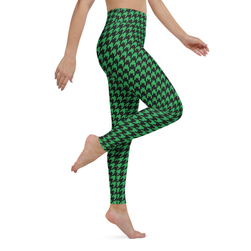 Green Houndstooth St. Patrick’s Day Yoga Leggings - Image 7