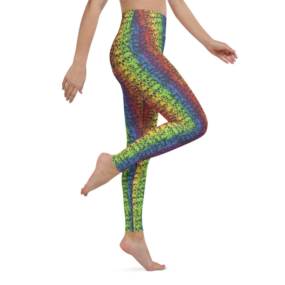 Rainbow Skulls Pride Yoga Leggings - Image 10