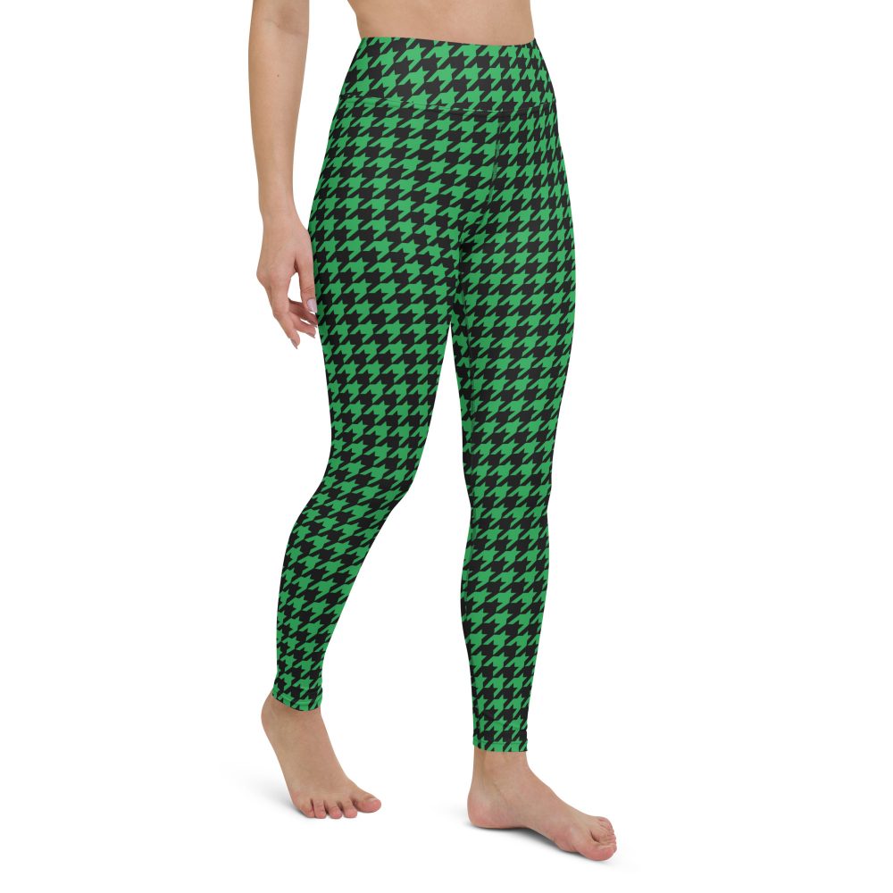 Green Houndstooth St. Patrick’s Day Yoga Leggings - Image 8