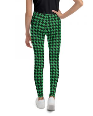 Green Houndstooth St. Patrick’s Day Youth Leggings