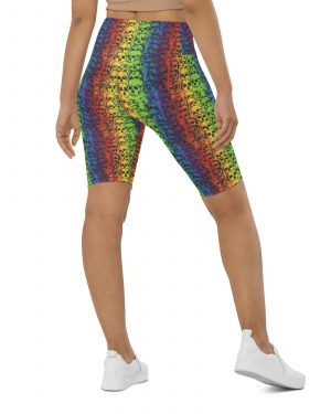 Rainbow Skulls Pride Biker Shorts