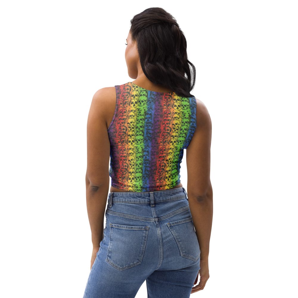 Rainbow Skulls Pride Crop Top - Image 5