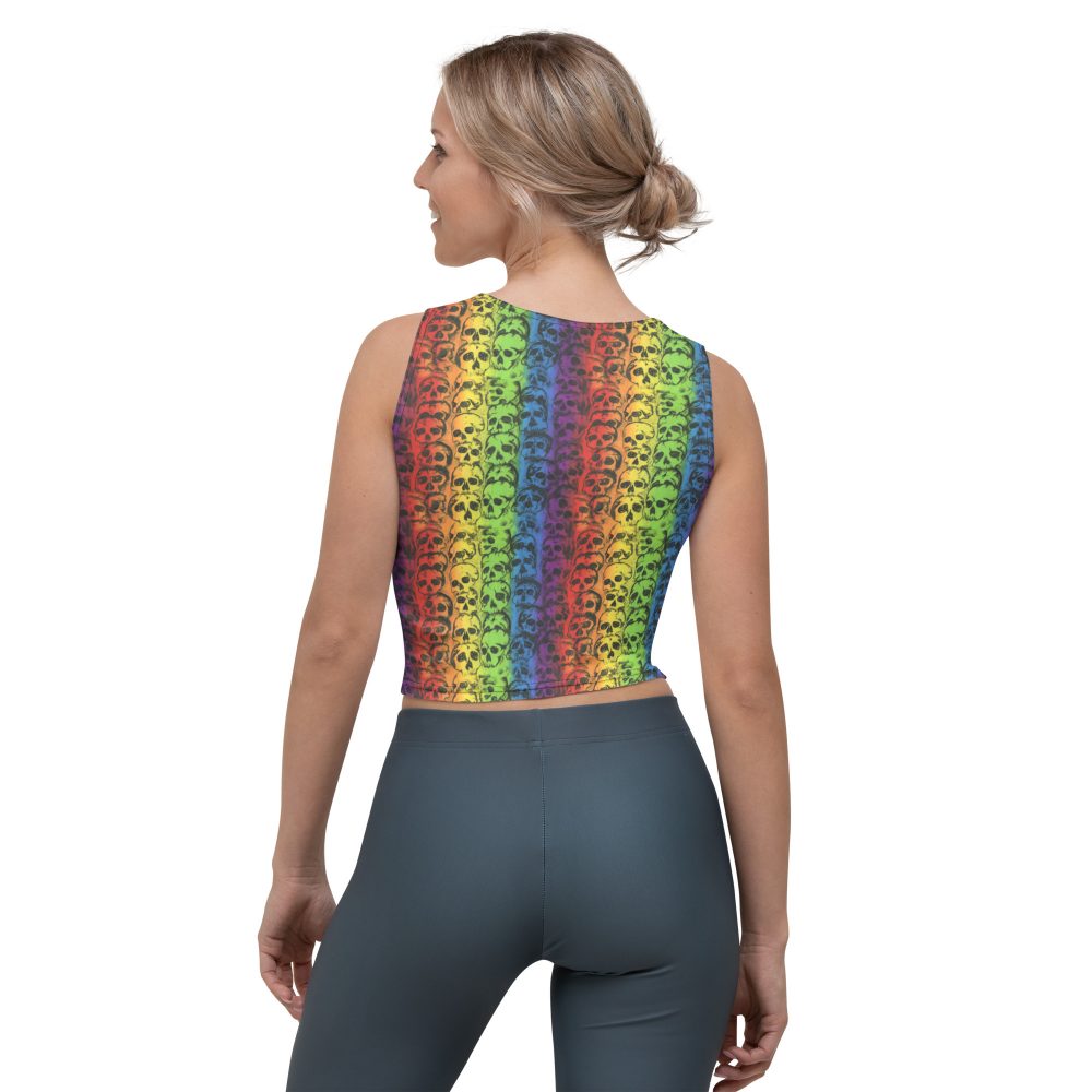 Rainbow Skulls Pride Crop Top - Image 6