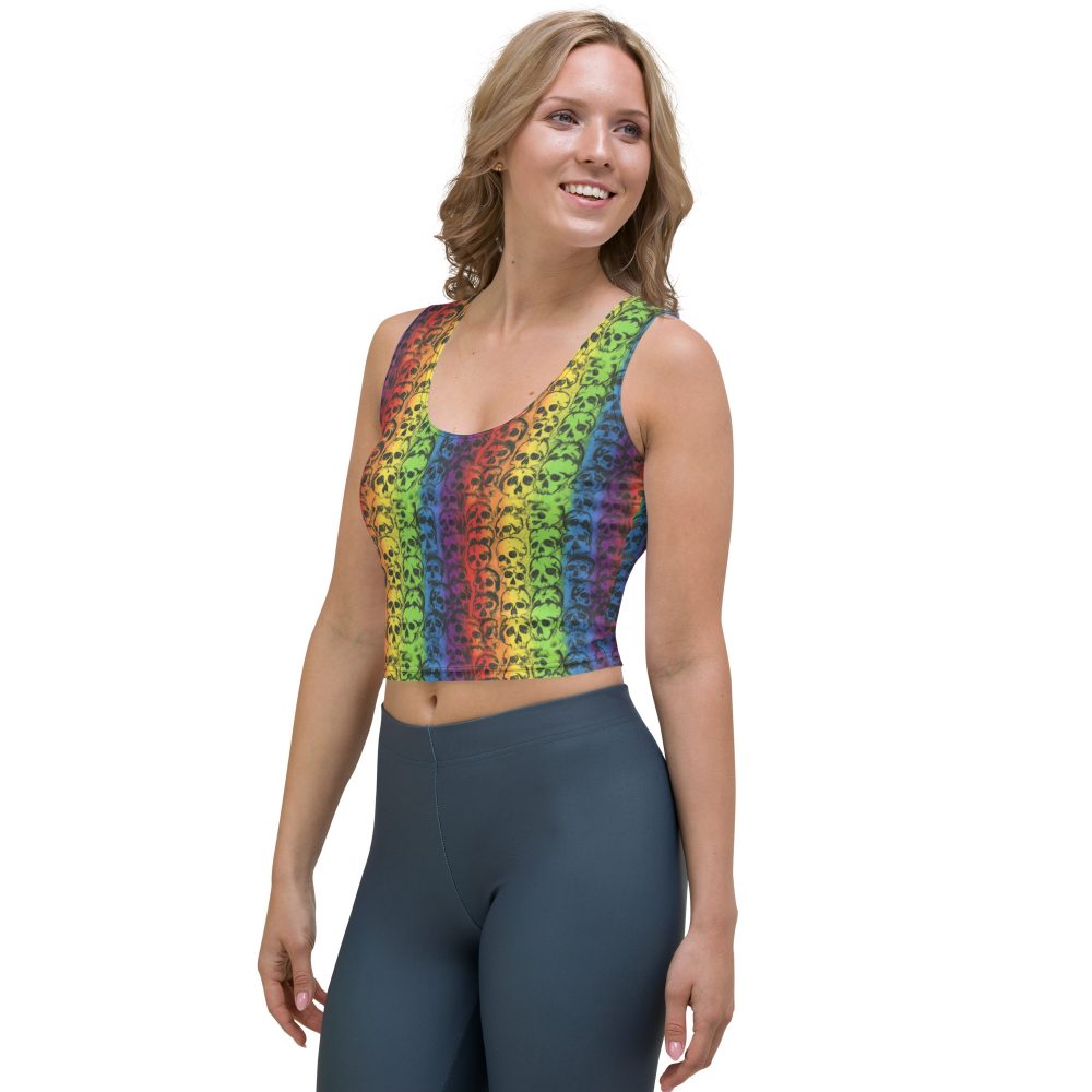 Rainbow Skulls Pride Crop Top - Image 7