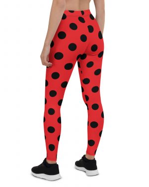 Ladybug Costume Red Black Polka Dot Leggings