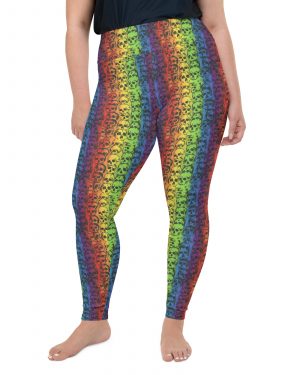 Rainbow Skulls Pride Plus Size Leggings