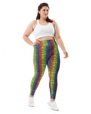 Rainbow Skulls Pride Plus Size Leggings